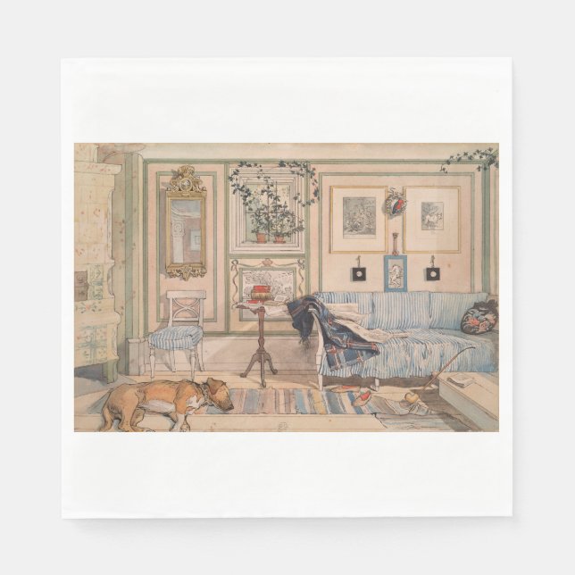 Serviette En Papier Cosy Corner (par Carl Larsson) (Devant)