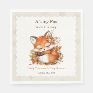 Serviette En Papier Cosy Renard d'automne Baby shower Cosy Woodland Pa