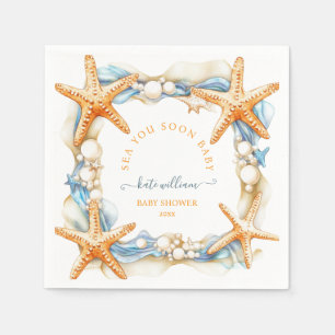Serviette En Papier Côté chic de la mer À bientôt Baby Shower
