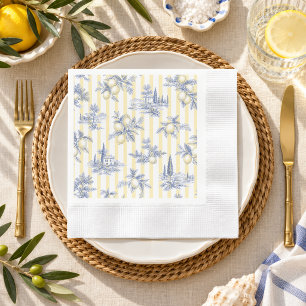 Serviette En Papier Côté chic exotique île citrique Toile de Jouy