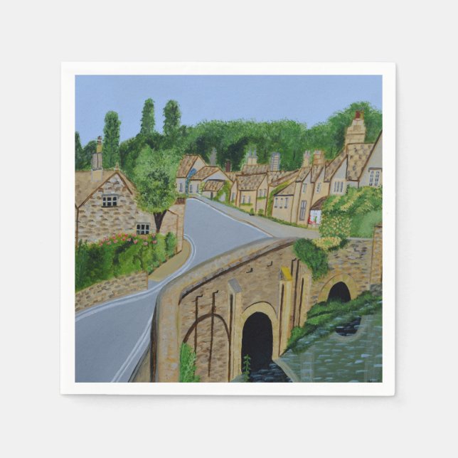 Serviette En Papier Cotswold Village Angleterre (Devant)