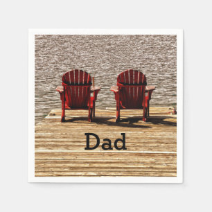 Serviette En Papier Cottage Adirondack Chaises Papa