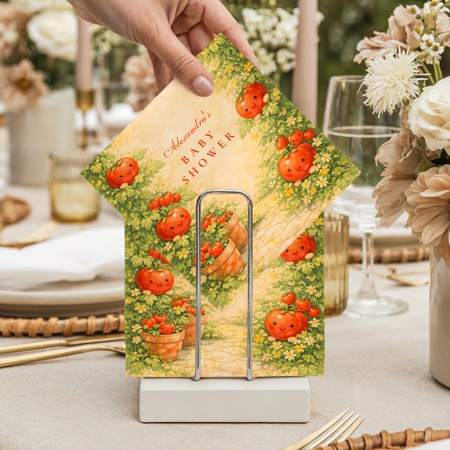 Serviette En Papier Cottage Garden Tomato Baby Shower (Créateur téléchargé)