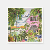 Cottage rose près de la baie I