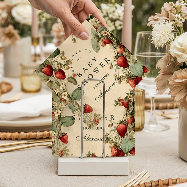 Serviette En Papier Cottage Strawberry Woodland Baby Shower (Créateur téléchargé)