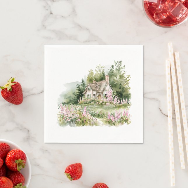 Serviette En Papier Cottagecore (En situation)