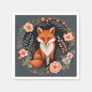 Serviette En Papier Cottagecore Renard Mignon