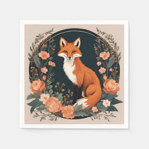Serviette En Papier Cottagecore Renard Mignon