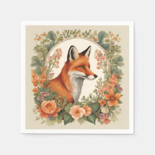 Serviette En Papier Cottagecore Renard Mignon