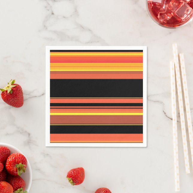 SERVIETTE EN PAPIER COUCHER DE SOLEIL ABSTRAIT (En situation)