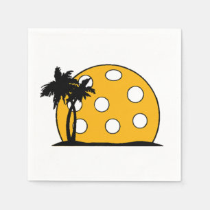 Serviette En Papier Coucher de soleil de Pickleball Beach