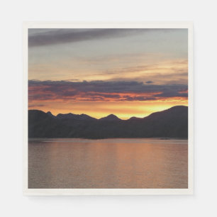 Serviette En Papier Coucher de soleil en Alaska I Photographie de l'Al