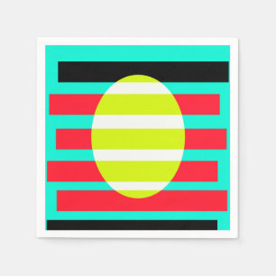 Serviette En Papier Coucher de soleil futuriste
