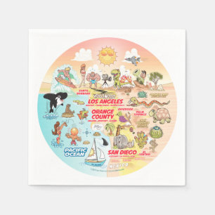 Serviette En Papier Coucher de soleil SoCal