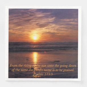 Serviette En Papier Coucher du soleil d'océan
