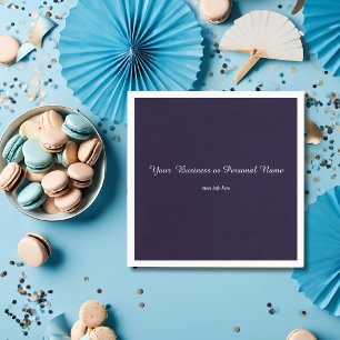 Serviette En Papier couleur bleu foncé - personnalisées