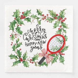 Serviette En Papier Couleur de l'eau du Joueur de Noël et du Nouvel An