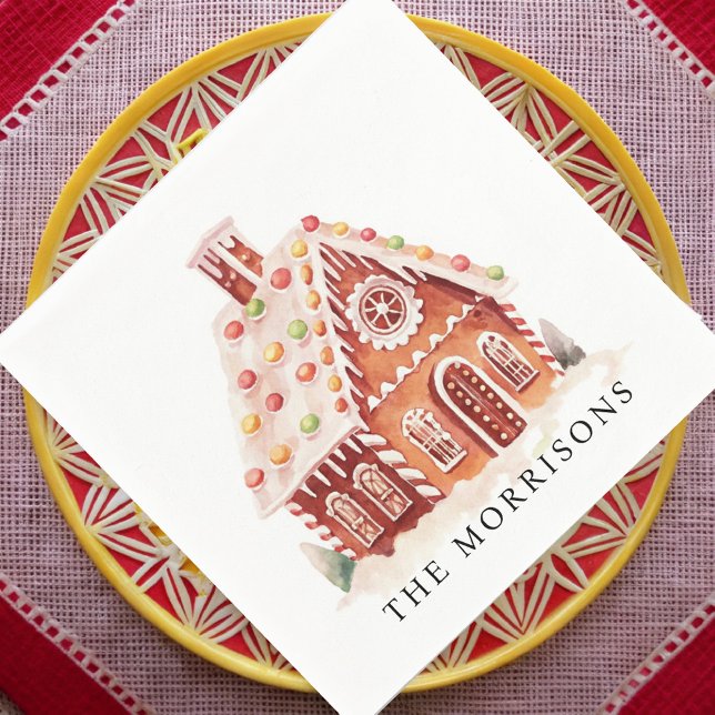 Serviette En Papier Couleur d'eau douce Gingernread Maison Noël (Créateur téléchargé)
