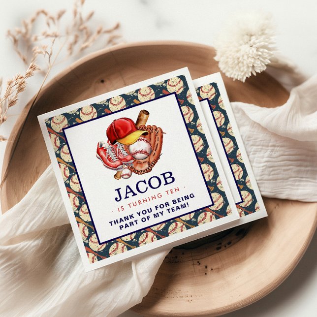 Serviette En Papier Couleur d'eau du Anniversaire de enfant de base-ba (Créateur téléchargé)