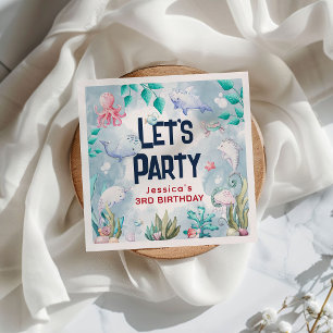 Serviette En Papier Couleur d'eau mignonne pour les enfants sous la me