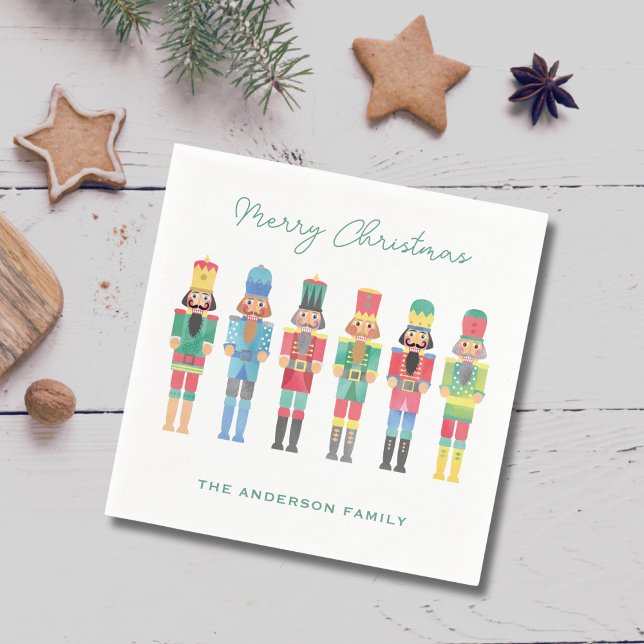 SERVIETTE EN PAPIER COULEUR D'EAU NOËL NUTCRACKERS (Créateur téléchargé)