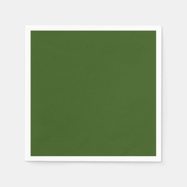 Serviette En Papier Couleur ferme vert olive (Devant)