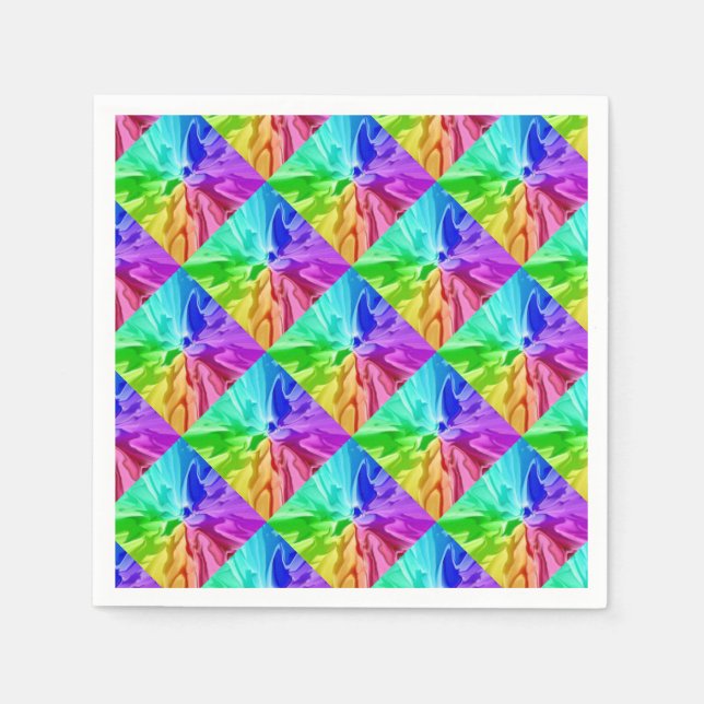 Serviette En Papier Couleur Liquide (Devant)