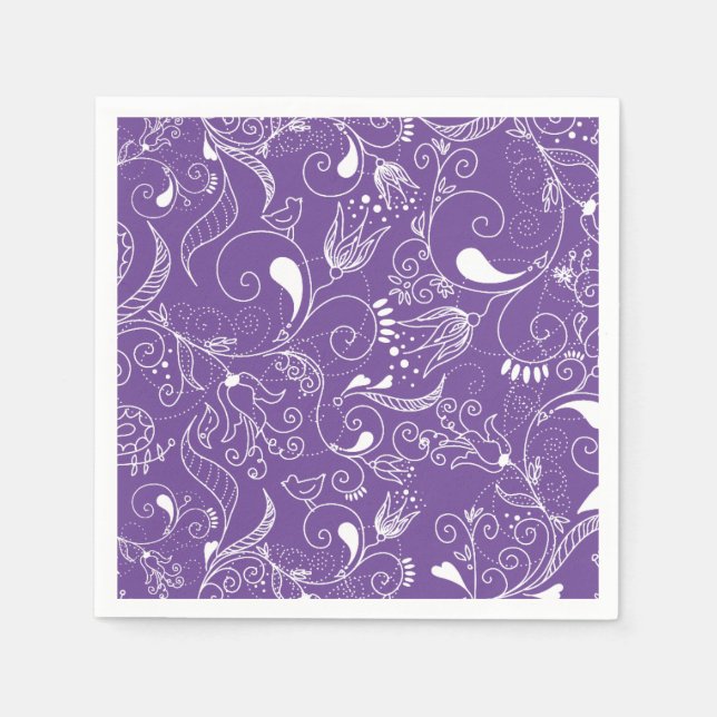 Serviette En Papier couleur modifiable d'impression de mandala customi (Devant)