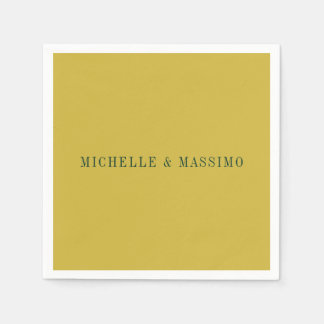 Serviette En Papier Couleur Or Minimaliste Moderne Plain