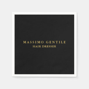 Serviette En Papier Couleur Or Noir Professionnel Tendance