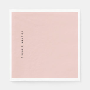 Serviette En Papier Couleur Pastel Minimaliste Moderne Personnalisée N