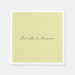Serviette En Papier Couleur pastel personnalisée nom minimaliste perso