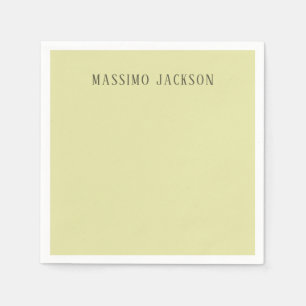 Serviette En Papier Couleur pastel personnalisée nom minimaliste perso