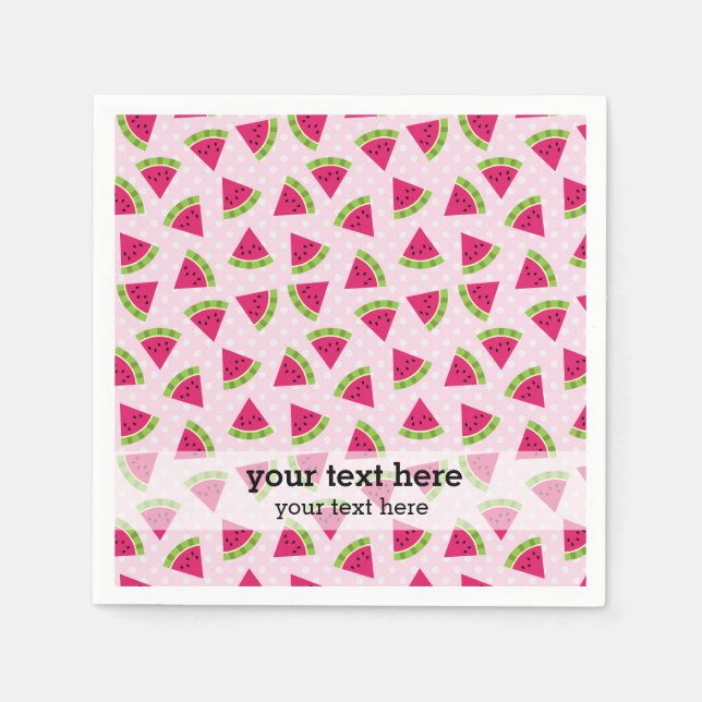 Serviette En Papier Couleur pastèque (Devant)