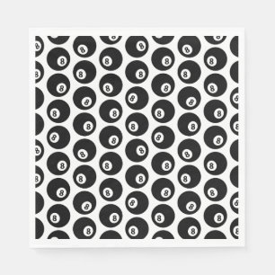 Serviette En Papier COULEUR PERSONNALISÉE DU Motif Billard de huit ba