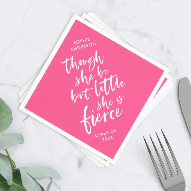 Serviette En Papier Couleur Personnalisée Script Petit Mais Fierce Sha (Créateur téléchargé)