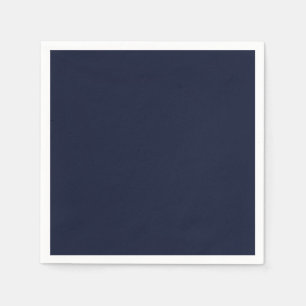 Serviette En Papier Couleur solide bleu marine de minuit