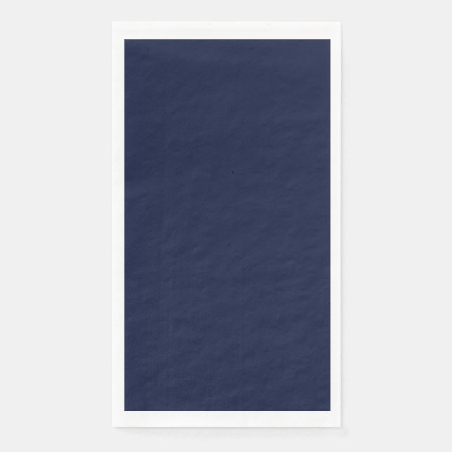 Serviette En Papier Couleur solide bleu marine de minuit (Devant)