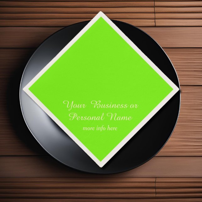 Serviette En Papier couleur solide fluorescente verte (Créateur téléchargé)