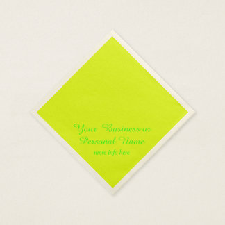 Serviette En Papier couleur solide jaune néon