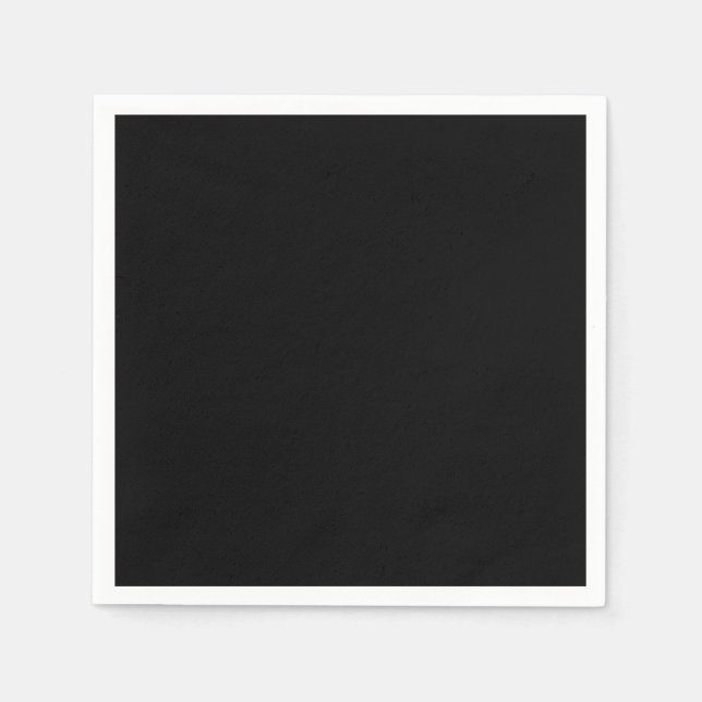 Serviette En Papier Couleur solide noire (Devant)