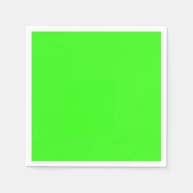Serviette En Papier Couleur solide verte néon (Devant)