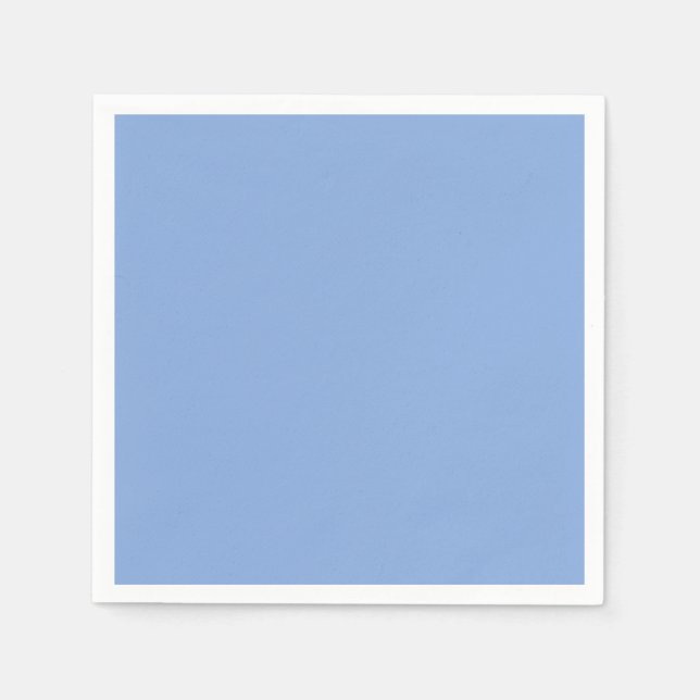 Serviette En Papier Couleur uni bleu bleu clair (Devant)