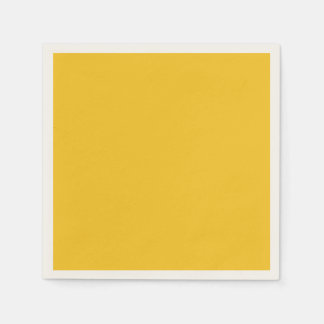 Serviette En Papier Couleur uni jaune or