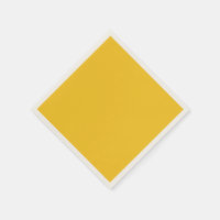 Serviette en papier unie couleur jaune bord or