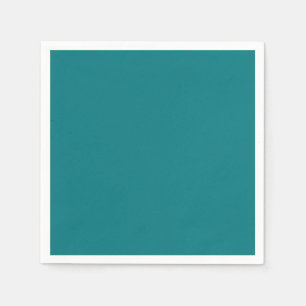 Serviette En Papier Couleur uni profond Aqua turquoise