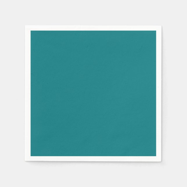 Serviette En Papier Couleur uni profond Aqua turquoise (Devant)