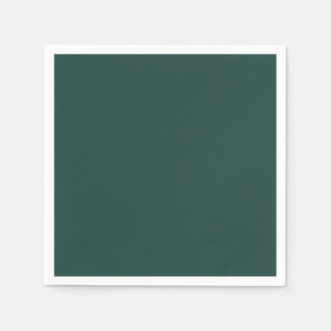 Serviette En Papier Couleur uni vert émeraude foncé (Devant)