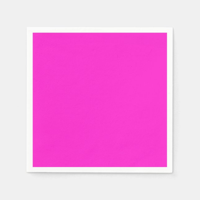 Serviette En Papier Couleur unie magenta chaud (Devant)