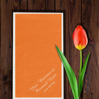 Serviette En Papier couleur unie néon orange -personnalisées